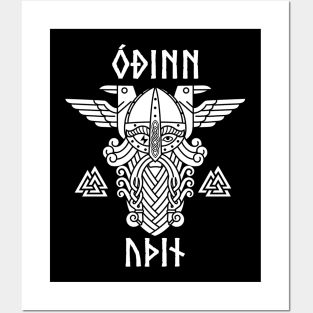 Odin valknut runes Posters and Art